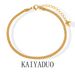 Korean Style INS Niche Simple New Flat Snake Bone Chain Anklet Fashion Personality Versatile Gold-Plated Titanium Steel_voghion.com