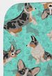 Blue Merle Welsh Cardigan Corgi Quilted Blanket 50x60 Artwork Pattern Quilted Throw Blanket for Bed, Couch, Sofa, Soft and Lightweight_voghion.com