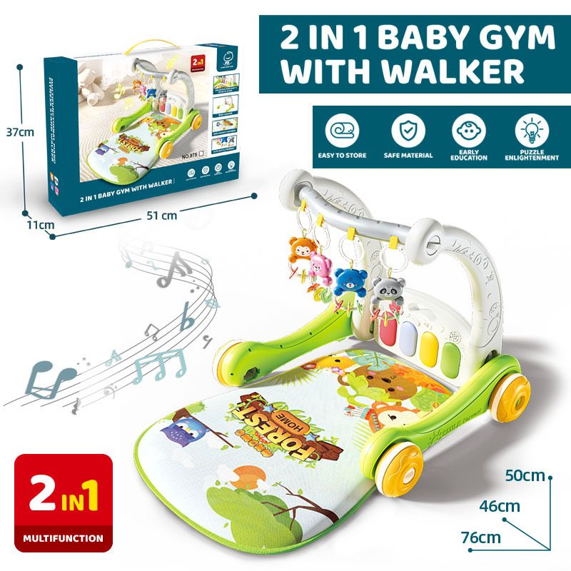 Support de fitness pour piano à pédales pour bébé chariot de marche 2 en 1 pour bébé 0-1 ans 3-6 mois_voghion.com