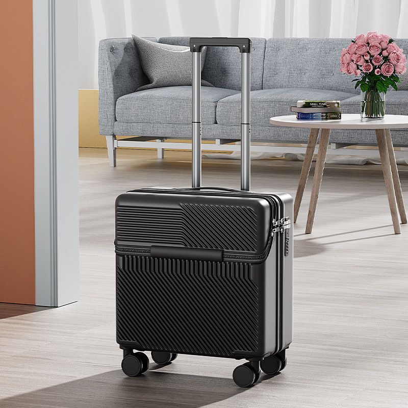 Halboffener Deckel, horizontaler Bordkoffer mit hohem Profil, 18 Zoll leiser Reisegepäck-Trolley mit Universalrädern_voghion.com