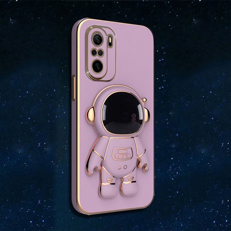 Custodia di lusso con supporto per placcatura astronauta per Xiaomi Redmi Note 11 11S 10 10S 9S 9 Pro Max 8 7 9A K20 K30 K40 K50 Pro Stand C_voghion.com