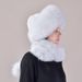 Cappelli da cacciatore Cappello in pelliccia di volpe Cappello invernale da donna Cappello in pelliccia di coniglio Rex Cappello mongolo Cappello caldo con protezione per le orecchie Cappello in pelliccia da donna invernale_voghion.com