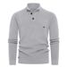 Men's Clothing Ribbed Knit Half-Zip Stand Collar Sweater, Thickened Warm Pullover For Casual & Business, Moisture-Wicking & Machine Washable_voghion.com
