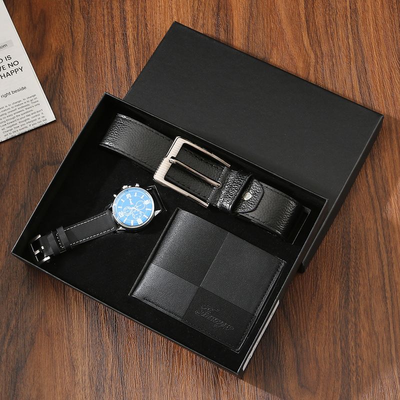 Vatertagsgeschenkset Herren Exquisites Geschenkset Gürtel Geldbörse Uhr Modegeschäft_voghion.com