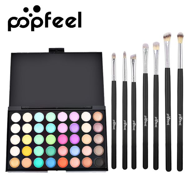Sets POPFEEL 40 Color Matte Pearlescent 7-delige oogschaduwkwastenset Beauty Make-up voor beginners_voghion.com