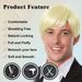 Synthetic Clip-in Men's Golden Fashion Wig Short Straight Hair_voghion.com