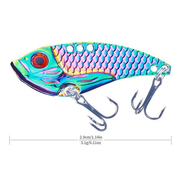 Vib3g Dragon Scale Colorful Long Casting Metal Small Sequin Iron Plate Bionic Micro Lure Fishing Bait_voghion.com