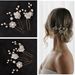 Gioielli da donna Copricapo Hanfu Stile europeo semplice fiore bianco piccolo forcella per capelli temperamento accessori set di 3_voghion.com