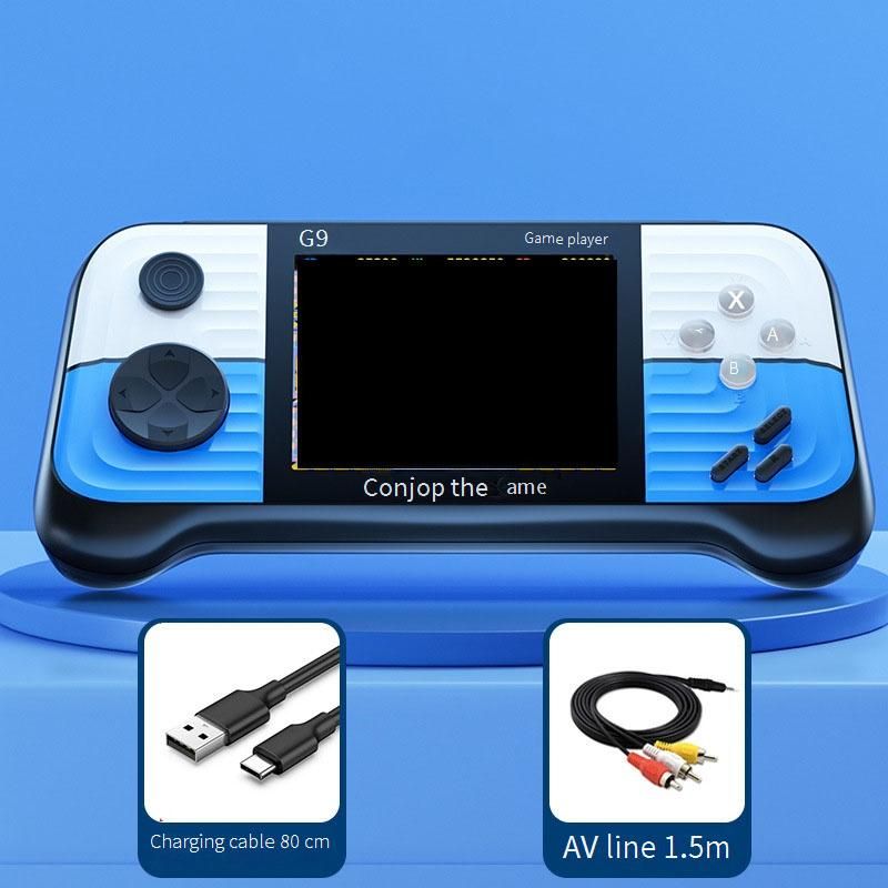 Console de jogos portátil G9 - Estilo retrô, controle por joystick, jogos de PSP e arcade (portátil, plug & play, bateria recarregável, design leve)_voghion.com