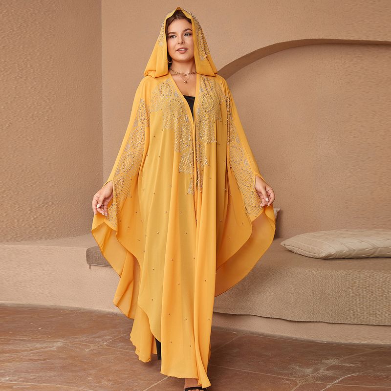 Vêtements pour femmes, diamants chauds et perles, robe à manches chauve-souris, vêtements pour femmes de dubaï_voghion.com