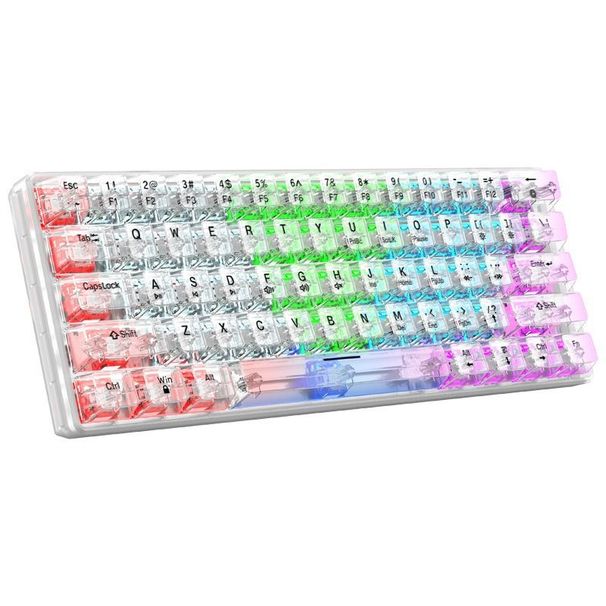 Wired Mechanical Keyboard Transparent Hot Swap Illuminated Office Gaming Gaming Mini Keyboard_voghion.com