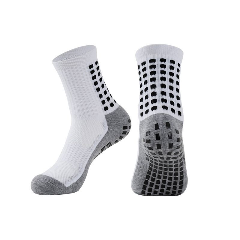 Men's Socks Mid Tube Non Slip Glued Football Socks Men's Thickened Towel Bottom Cushioning Training Socks Mid Tube Football Socks_voghion.com