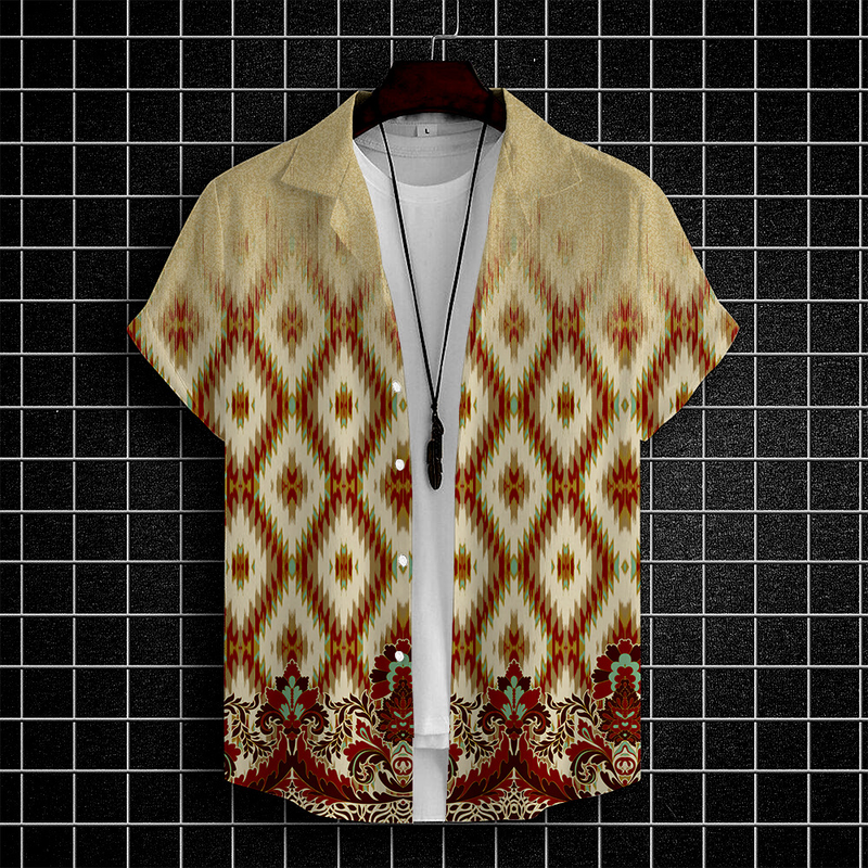 Kurzarmhemd mit Hawaii-Print_voghion.com