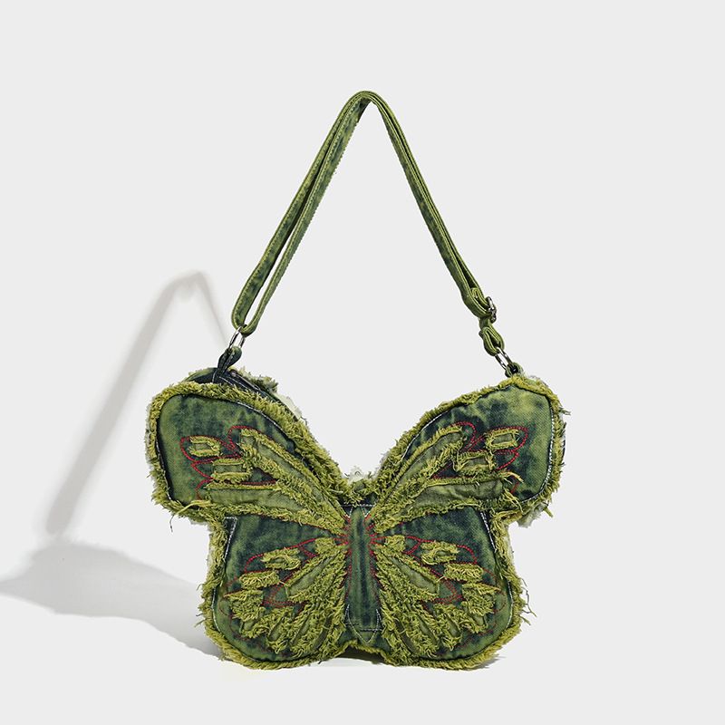 Women's 2025 Spring And Summer New Embroidery Butterfly Wings Single Shoulder Crossbody Bag American Spice Backpack Fashion Hundreds Casual Daily_voghion.com
