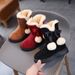Winter 2024 New Style Little Girls' Velvet Warm Princess Baby Snow Boots Medium and Large Children's Cotton Shoes_voghion.com