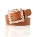Women's belt alloy inlaid rhinestone pin buckle with dress decorative belt elegant and versatile niche _voghion.com