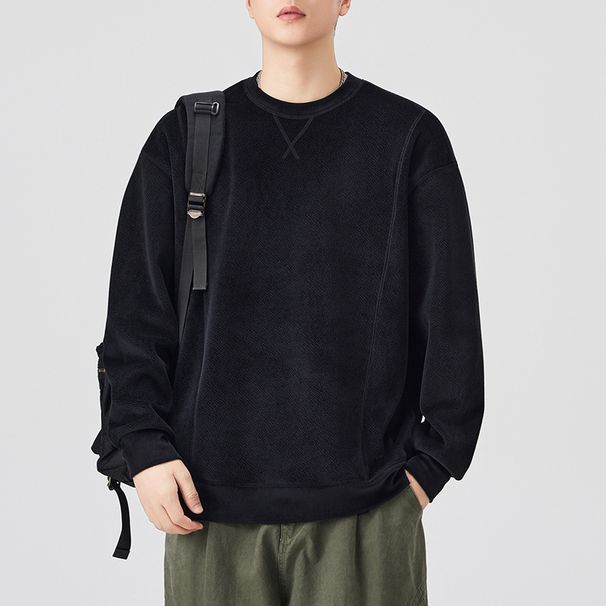 Herrenbekleidung Herbst/Winter 2025: Neuer Rundhalspullover für Herren, schlichtes, einfarbiges, hautfreundliches und bequemes Langarmshirt_voghion.com