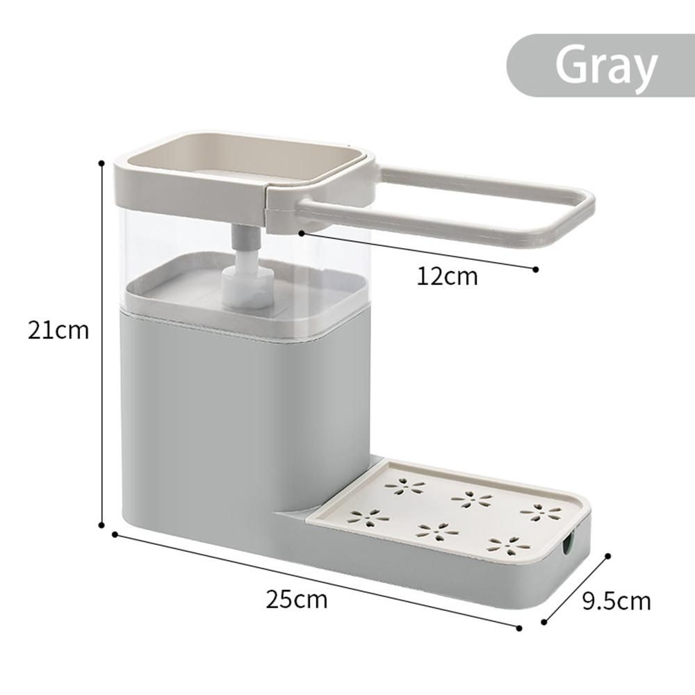 2 in 1 dispenser per liquidi, salvietta per piatti, spugna, portaoggetti, multifunzione, cucina, bagno, contenitore per liquidi_voghion.com