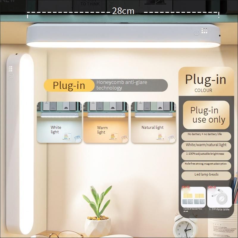 Verstelbare LED-bureaulamp met afstandsbediening, 3 kleurtemperaturen en dimbaar licht voor studeerkamer, slaapkamer, studentenkamer - USB-oplaadbaar, aanraak- en afstandsbediening_voghion.com