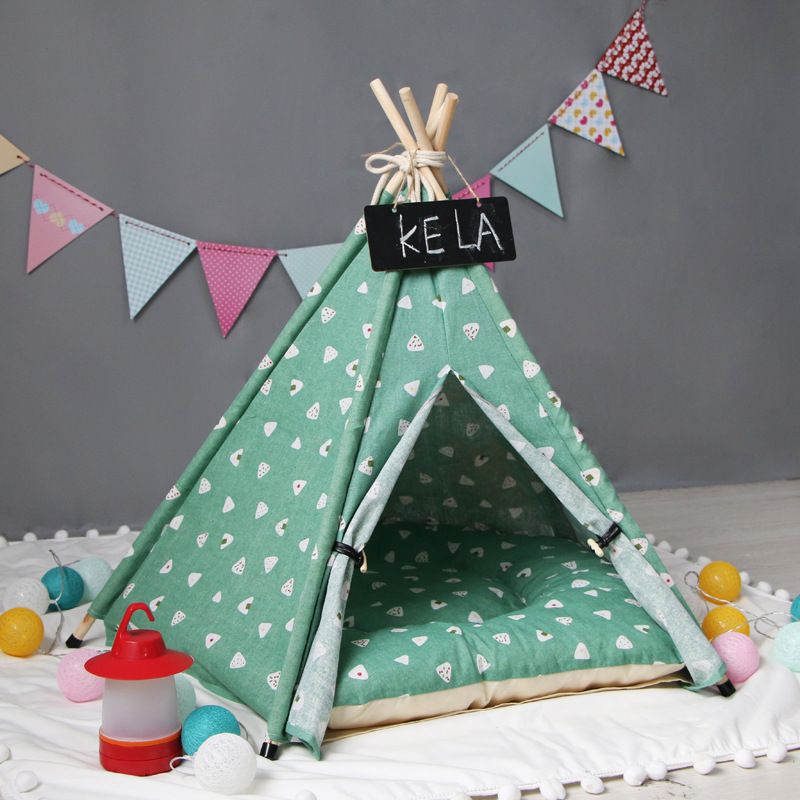 Kerla Pet Tent Green Eyes Model Teddy Golden Retriever Dog House_voghion.com
