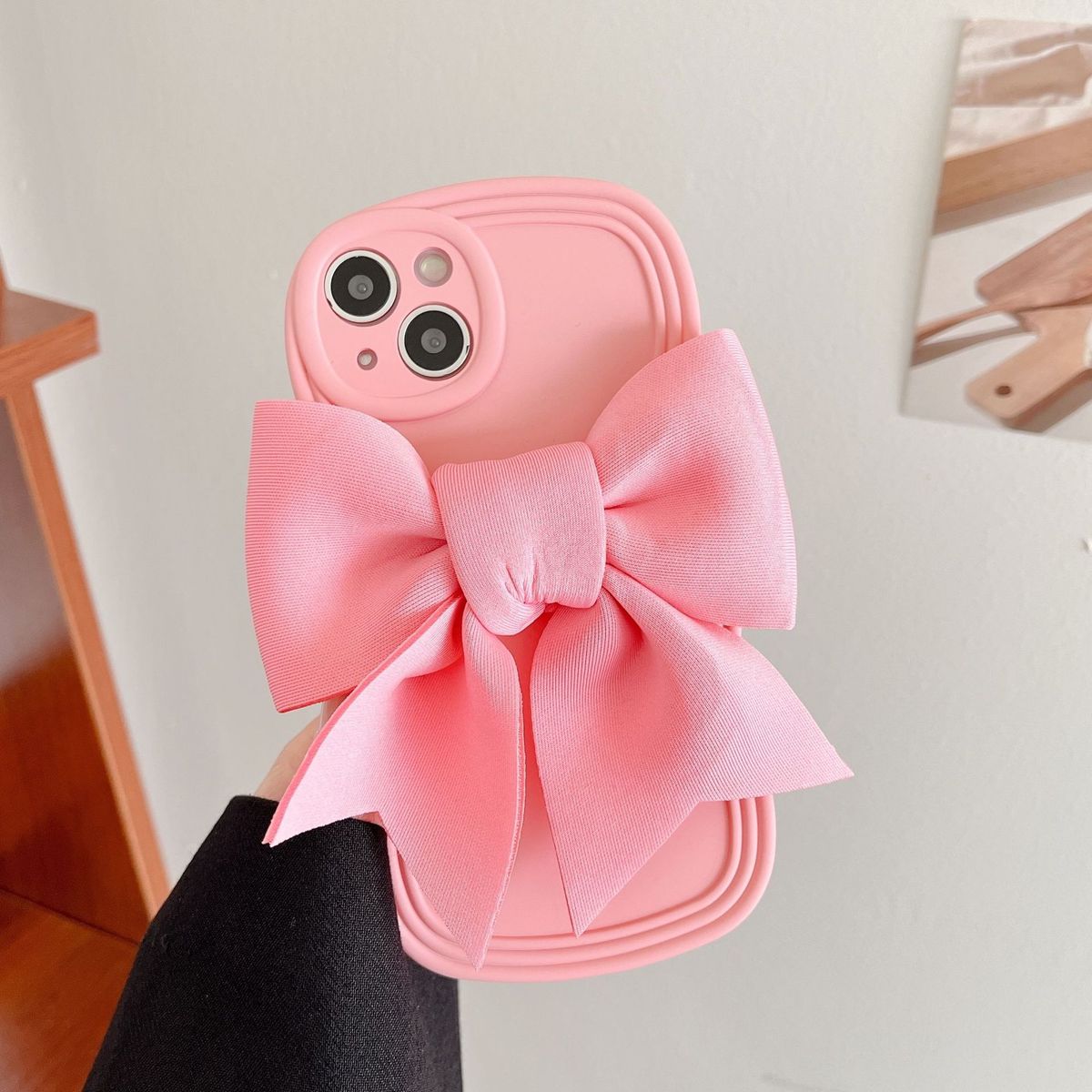 TechGlobe Princess On The Run 3D Big Bowknot Case For IPhone 14/13 Pro Max 12/15/16_voghion.com