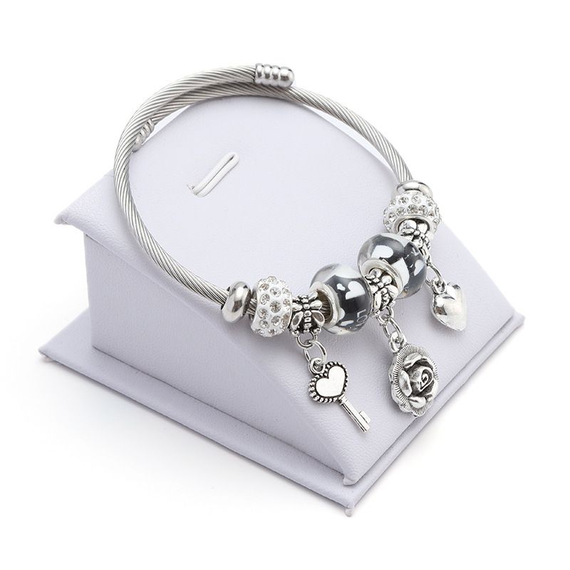 Klassisches PAN Home Style Stahldraht Modisches Damenarmband Trendy Verstellbar_voghion.com