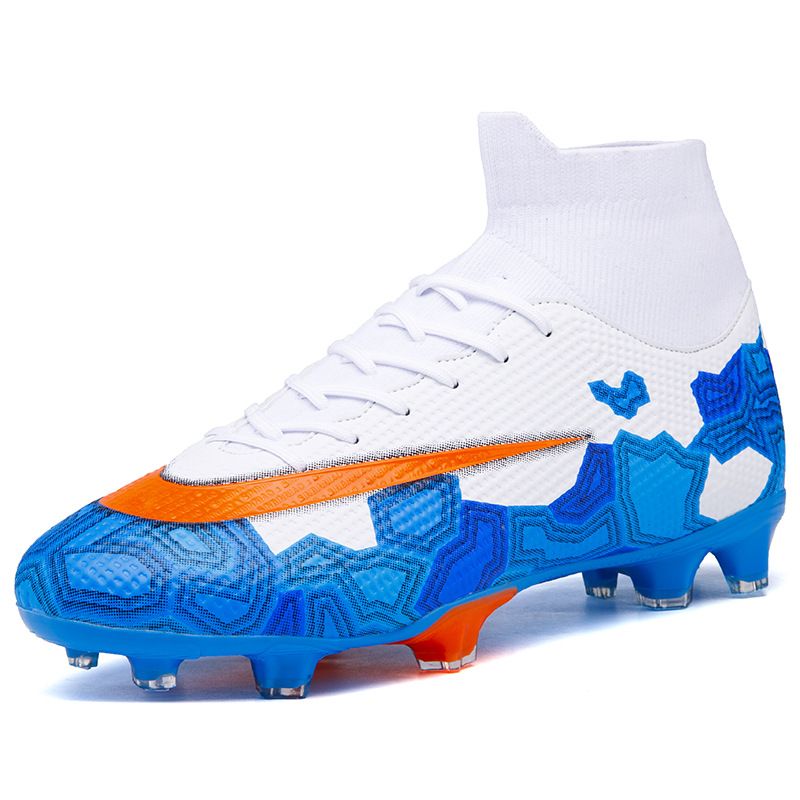 High Top Football Men's And Women's Broken Ag Long Nails Artificial Grass Youth Student Training Shoes_voghion.com