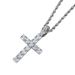 Collana a strati alla moda da uomo con ciondolo a croce in zircone classico Hip Hop_voghion.com