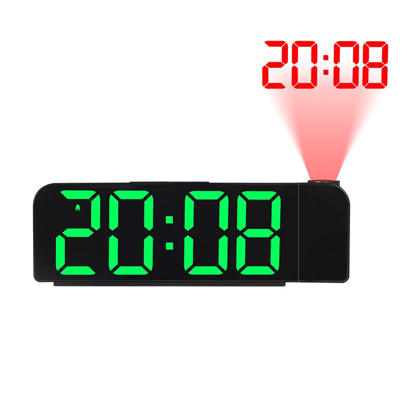 Alarm Clocks LED New Simple Projection Large Font Color Display Electronic Digital Alarm Clock With Temperature_voghion.com