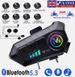 Bluetooth Motorrad Helm Intercom Headset Drahtlose Motorrad Kopfhörer + 2 Mic_voghion.com