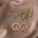 Nuovo set di quattro pezzi in stile coreano con anello di perline di cristallo colorato impilato da indossare, anello retrò, set di quattro pezzi per donna_voghion.com