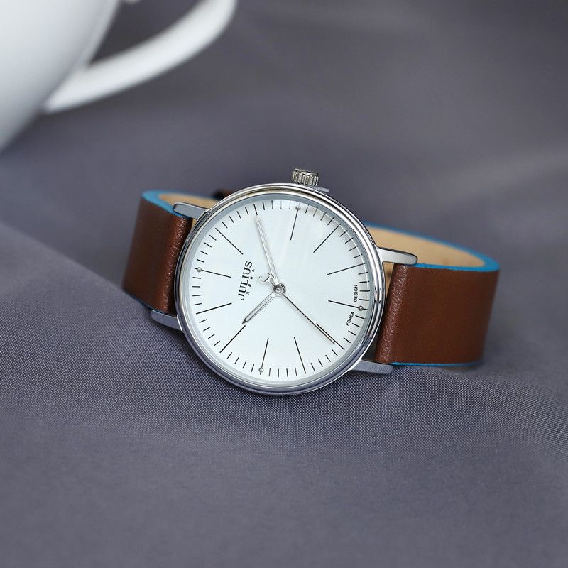 Élégant élégant dames étudiant Simple haute qualité bracelet en cuir cadeau rond étanche quartz décontracté montre d'affaires_voghion.com