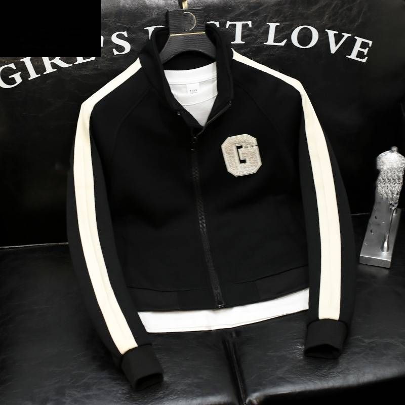 Vêtements pour hommes Nouvelle tendance de la mode décontractée Veste pour hommes Manteau de sport de couleur contrastée Hauts_voghion.com