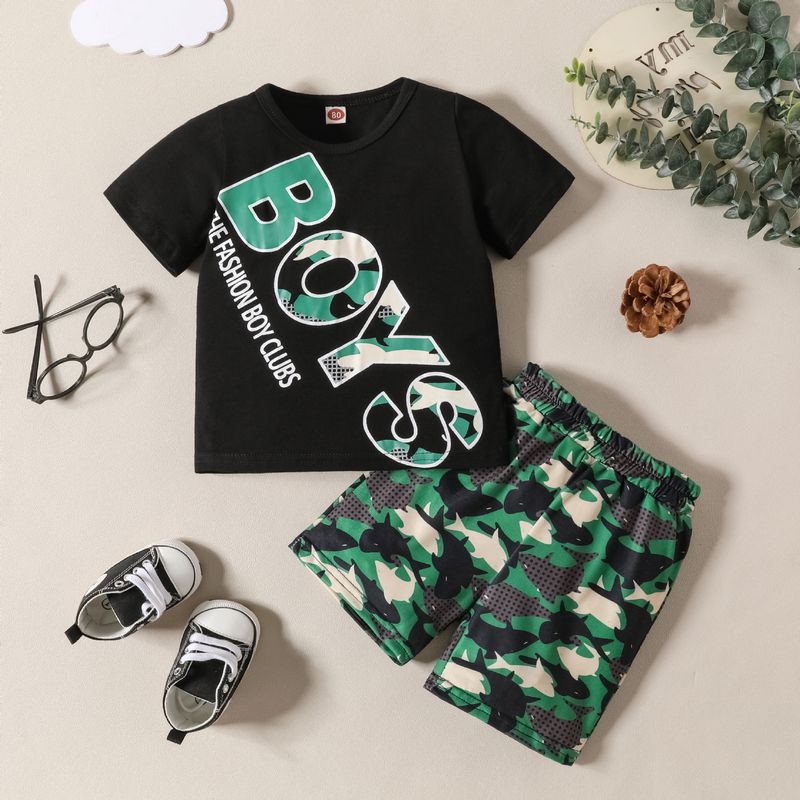 Mother & Kids Jungen-Outfit mit Dinosaurier- und Alphabet-Aufdruck – Baumwoll-T-Shirt und Shorts mit elastischer Taille für Kleinkinder (1–6 Jahre, Rot/Grün, 80–120 cm)​_voghion.com