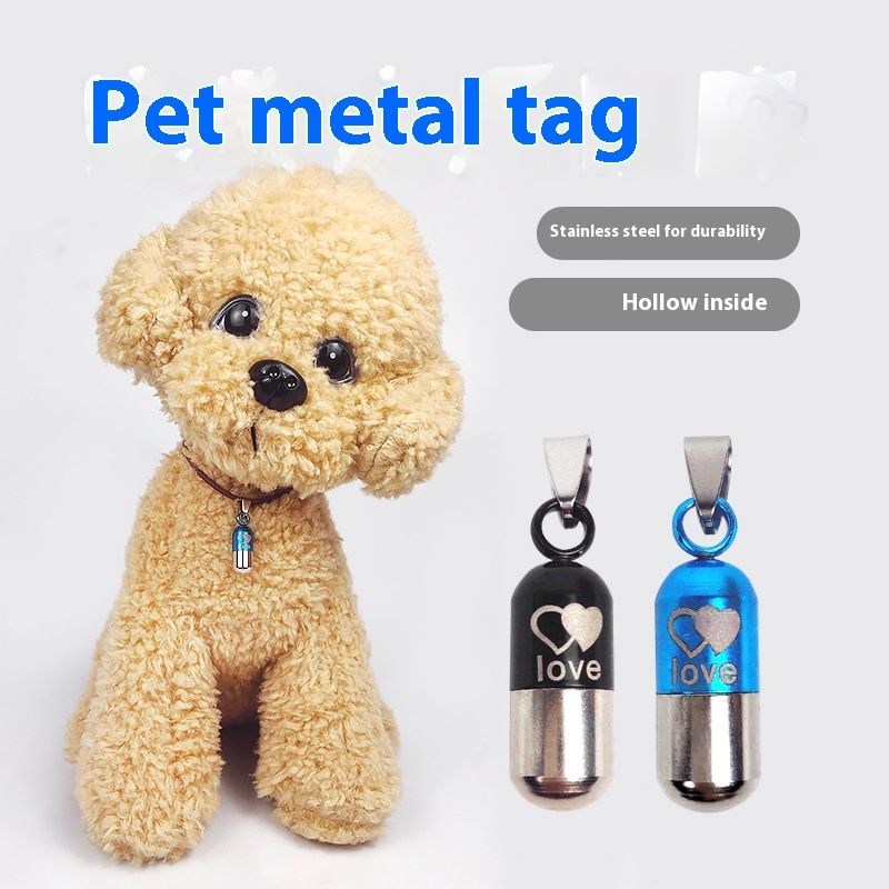 Card de identitate pentru animale de companie, metal din oțel inoxidabil, pandantiv creativ, produs decorativ anti-murdărie pentru pisici și câini, model nou_voghion.com