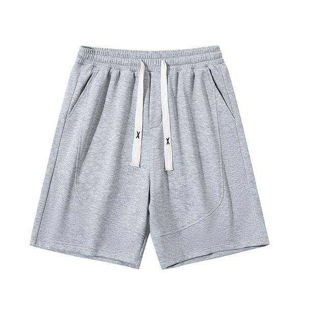 Men's Clothing Solid Color Cotton Trendy Loose Breathable Sports Casual Pants Five Point Shorts_voghion.com