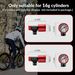 Bomba de CO2 para bicicleta ROCKBROS, 160 PSI con barómetro, para válvulas Presta y Schrader, ligera_voghion.com
