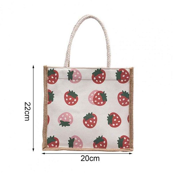 3Pcs OTWomen Handbag Reusable Portable Canvas Durable Cute Pattern Tote Lunch Bags For Shopping_voghion.com