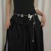 Sweet Cool Girl Style Large And Small Butterfly Waist Chain Metal Versatile Skirt Belt Niche Design Adjustable Accessory_voghion.com