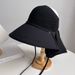 Summer Sunscreen Shawl Integrated Sun Hat Children Casual Versatile Breathable Ponytail Neck Empty Top Bucket Hat_voghion.com