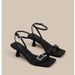 Water Diamond Strap With Skirt Sandals For Women In The Summer Of 2025, Elegant And Stylish, Square Headed, Open Toed,_voghion.com