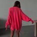 "Distressed Cotton Sweater Women's Casual Loose Fit Round Neck Long Sleeve Streetwear Grunge Style"_voghion.com