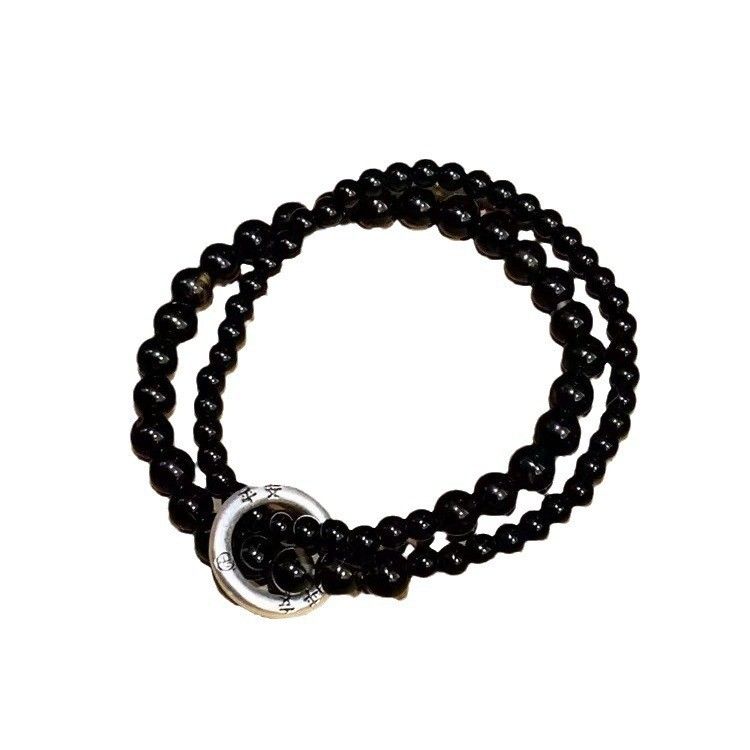New Chinese Style, Like A Fish In Water, With Koi Safety Buckle, Double Loop Obsidian Agate Brac, Ancient Style_voghion.com