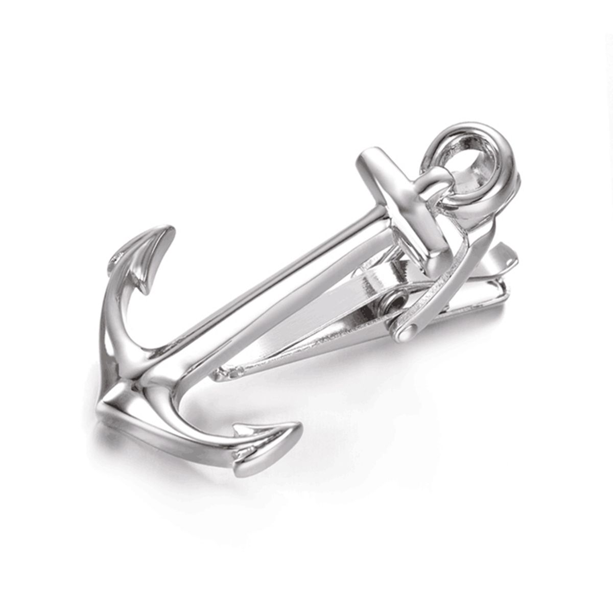 Fermacravatta in rame puro alla moda, versione coreana, fermacravatta a forma di ancora, fermacravatta corta da uomo placcata in oro, tre colori_voghion.com