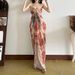 Wind 2025 Spring And Summer New Style Slimming French Tie Dyeing Temperament One Neck High End Strapless Long Dress For_voghion.com