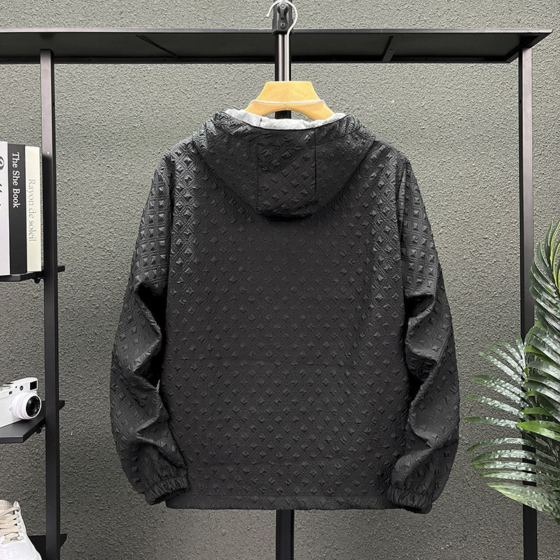 Men's Clothing Sun Protection Clothing Men's Ice Silk Summer Solid Color Large Size Couple Jacket Travel Clothing Men And Women Couple Jacket_voghion.com