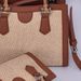 2024 new straw woven color matching hand-held tote one-shoulder cross-body bamboo handle cross-border holiday casual women's bag_voghion.com