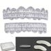 Dental Drs T Shaped Zircon Jewelry Accsori Eight Rectangular Zircons Funny Personality Men's European Hip Hop_voghion.com