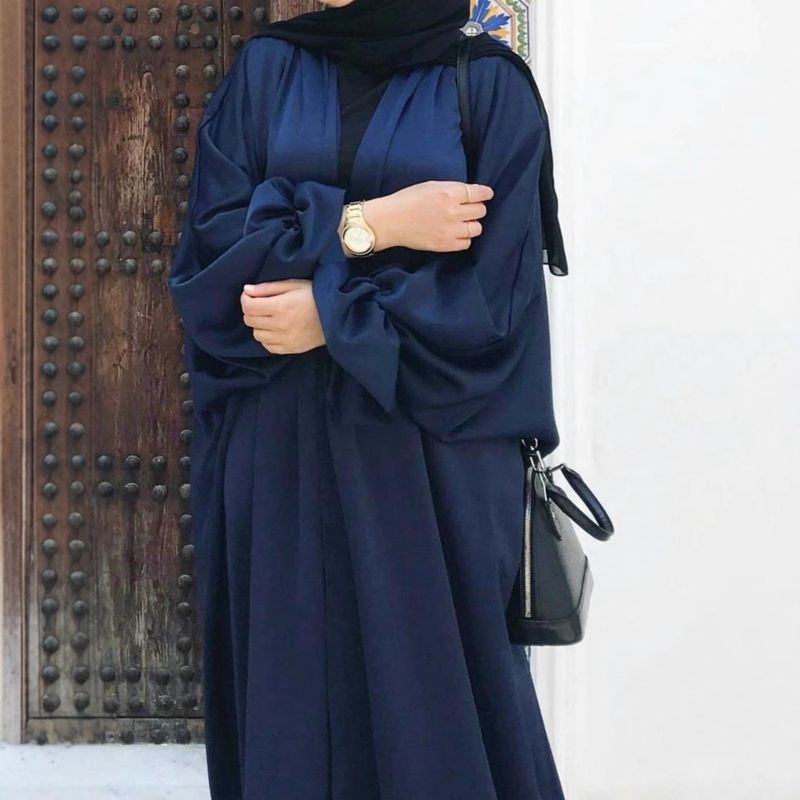 2025 Muslim Loriya Turkey Dubai Solid Color Satin Set LR726_voghion.com