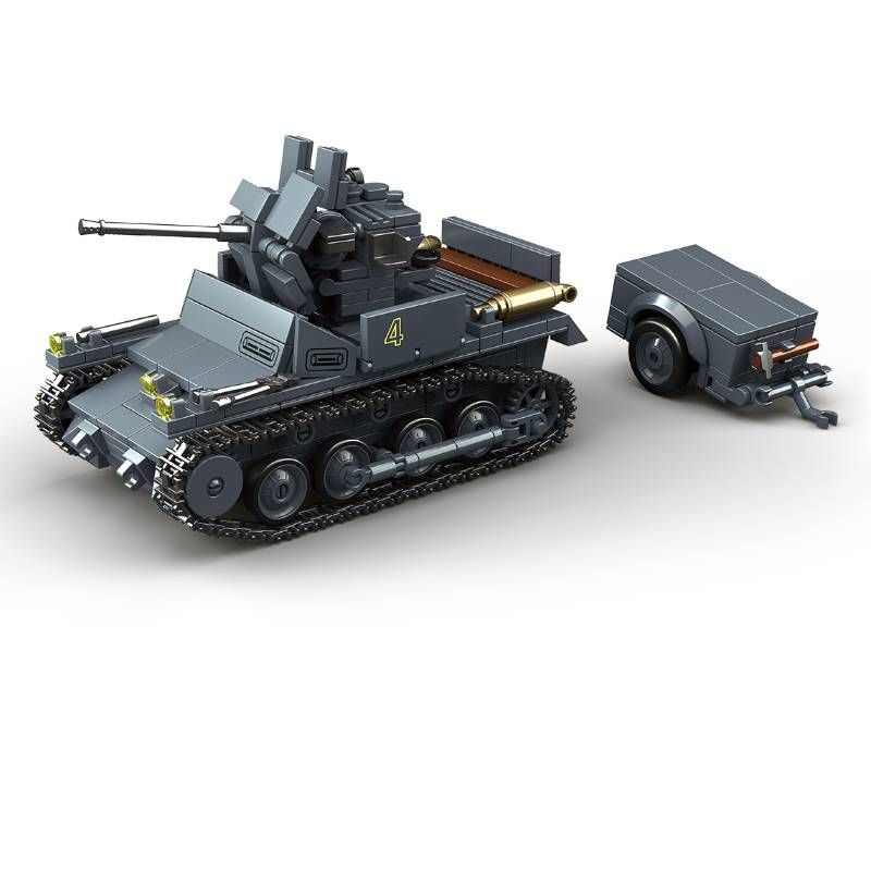 Coleção de modelos clássicos militares da Segunda Guerra Mundial Flak Panzer I, blocos de construção, tijolos, brinquedos de Natal_voghion.com